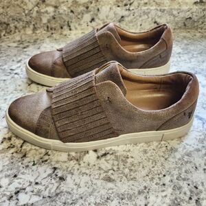 Frye Ivy Gore Women’s Size 9 M Chocolate Brown Leather Slip-On Sneakers